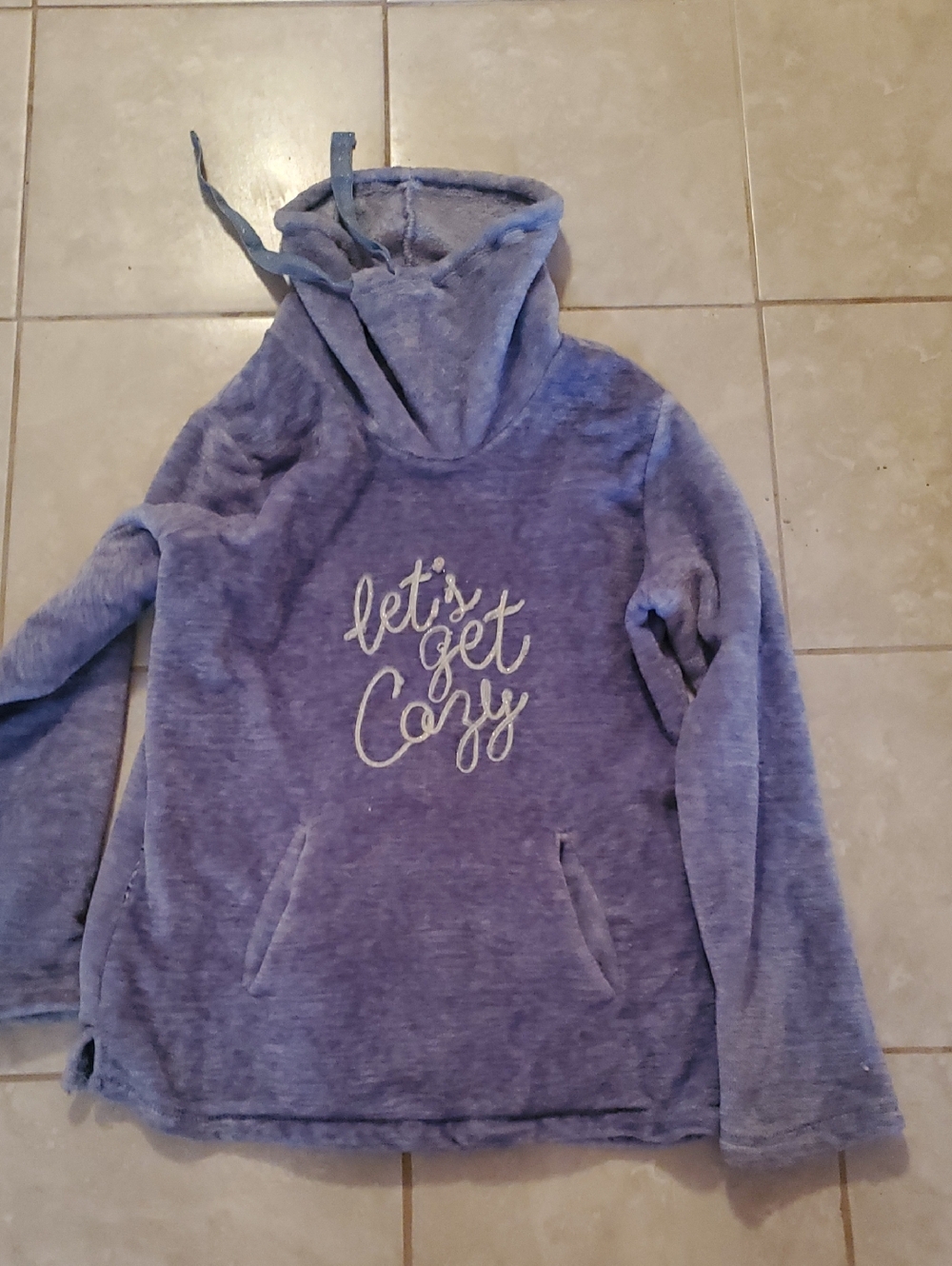 Denver Hayes Lavender Plush Hoodie with Script Patch